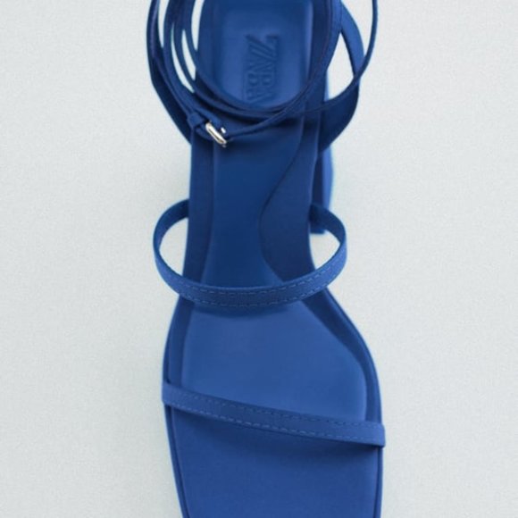 Zara Strappy Chunky Platform Heeled Sandals - Picture 3 of 4